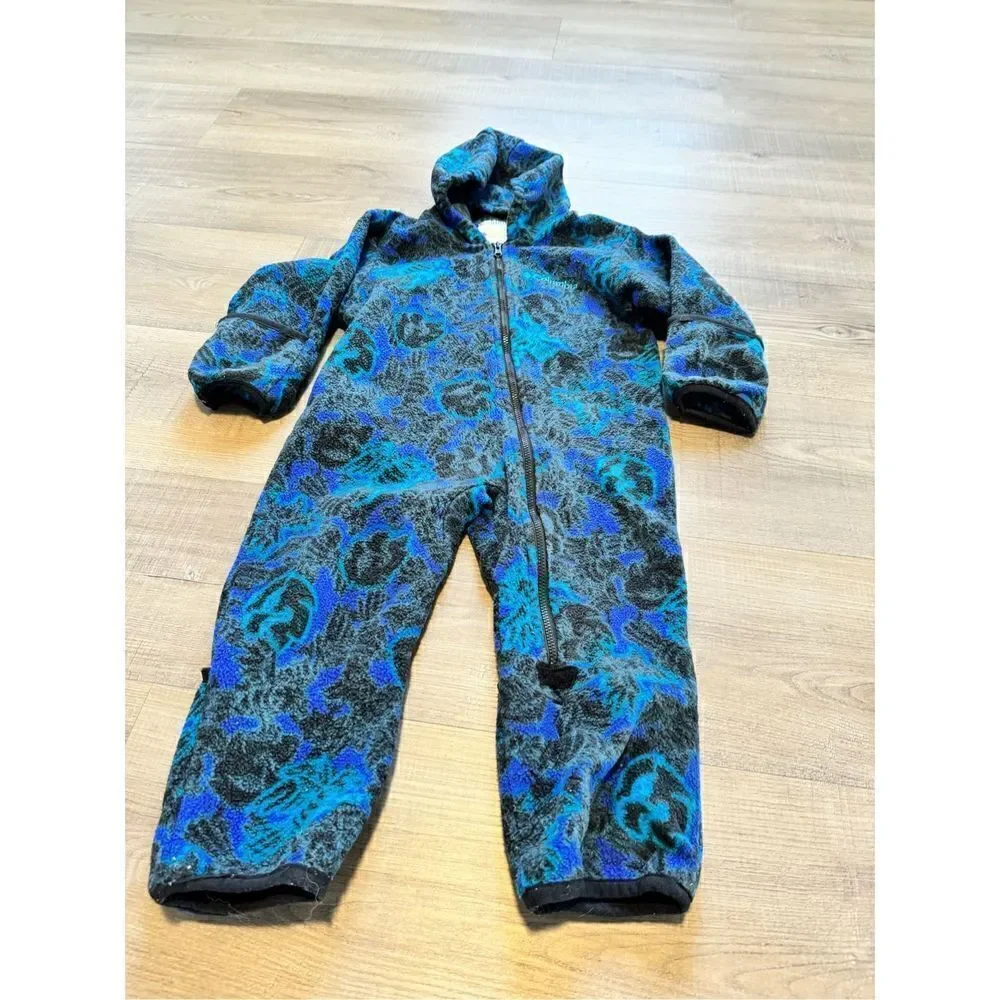 Columbia Blue Hooded Removable Fleece Lining Full Zip Snowsuit Baby Size 24MO